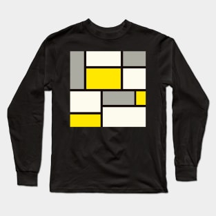 abstract geometrical Mondrian pattern Long Sleeve T-Shirt